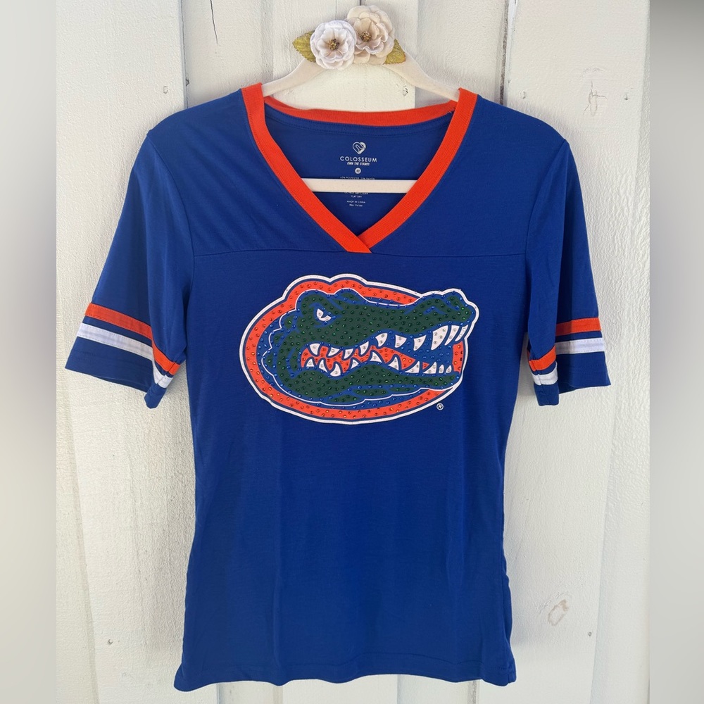 University of Florida! Florida Gators tee with rhinestones.